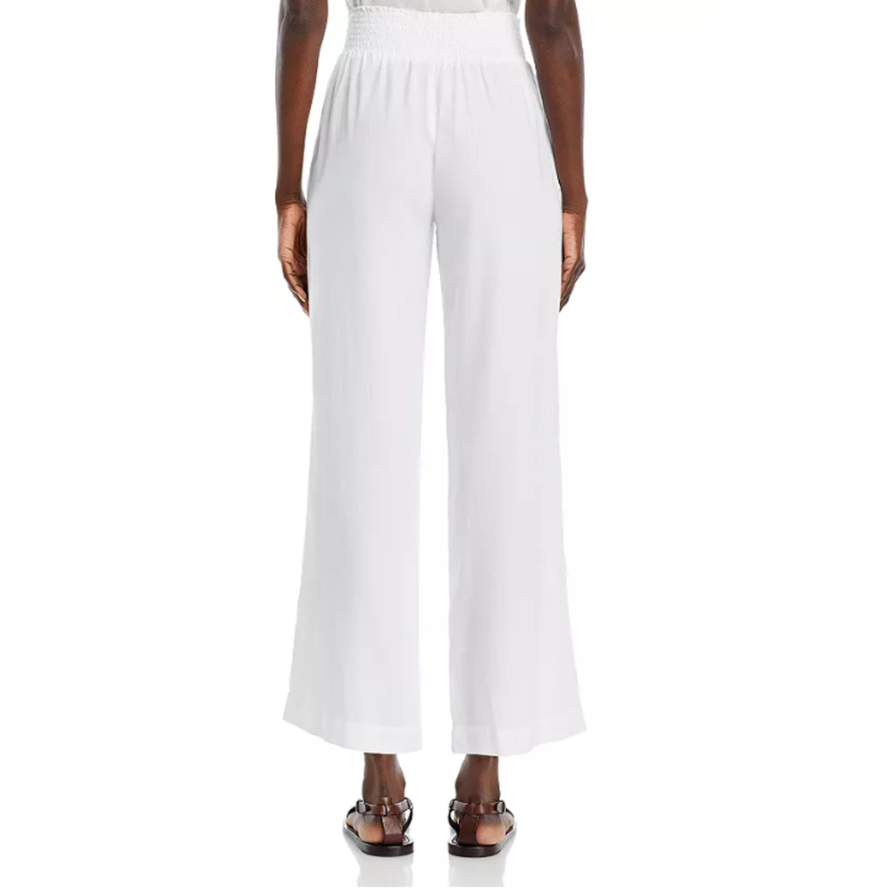 BELLA DAHL PANTS WOMENS SIZE XLARGE SMOCKED WAIST WIDE LEG WHITE NEW MSRP $150 - Picture 2 of 14
